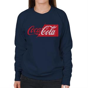 Coca Cola Half Red Half White Logo Women's Sweatshirt