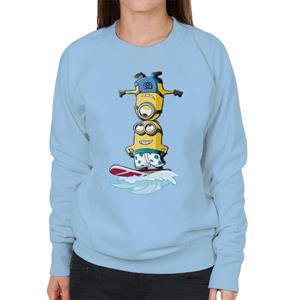 Despicable Me Minions Head Surfing Women's Sweatshirt