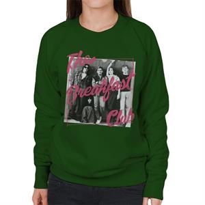 The Breakfast Club Pink Text Characters At Lockers Women's Sweatshirt