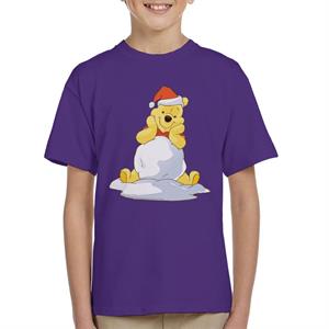 Disney Christmas Winnie The Pooh In The Snow Kid's T-Shirt