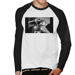 The Invisible Man Touching Glasses Men's Baseball Long Sleeved T-Shirt