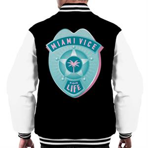 Miami Vice For Life Police Badge Men's Varsity Jacket