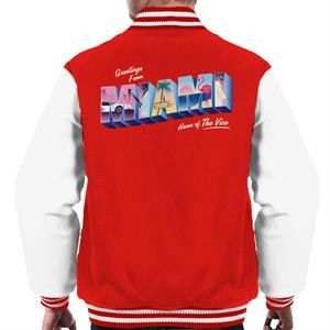 Miami Vice Greetings From Miami Home Of The Vice Men's Varsity Jacket