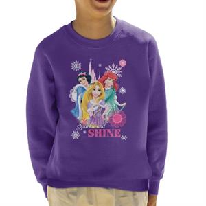 Disney Christmas Princesses Sparkle And Shine Kid's Sweatshirt