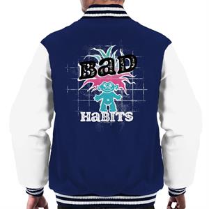 Trolls Bad Habits Pink And Blue Gradient Hair Men's Varsity Jacket