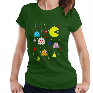 Pac-Man Christmas Hanging Baubles Women's T-Shirt