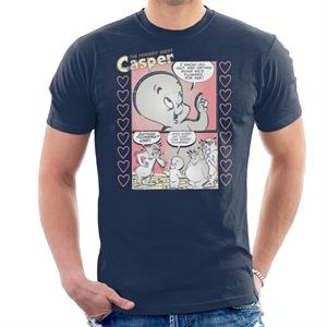 Casper The Friendly Ghost Flowers Comic Frame Men's T-Shirt