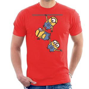 Despicable Me Bob Stuart And Dave The Minions Hanging Men's T-Shirt