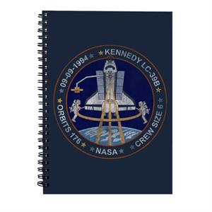 NASA STS 64 Discovery Mission Badge Distressed Spiral Notebook