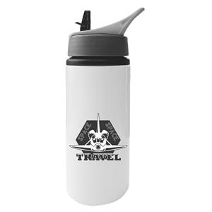 NASA Space Travel Rocket Front View Aluminium Water Bottle With Straw