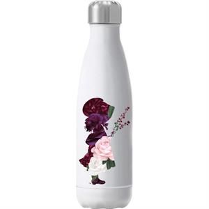 Holly Hobbie Flowers Silhouette Insulated Stainless Steel Water Bottle