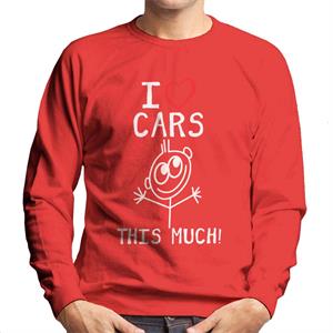 I Heart Cars This Much Men's Sweatshirt