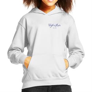 Cafe del Mar Classic Blue Logo Pocket Print Kid's Hooded Sweatshirt