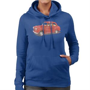 Austin A35 Red British Motor Heritage Women's Hooded Sweatshirt