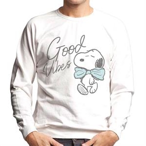 Peanuts Snoopy Good Vibes Bow Tie Men's Sweatshirt