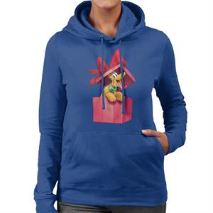 Disney Pluto Christmas Present Women's Hooded Sweatshirt