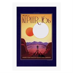 NASA Kelper 16b Interplanetary Travel Poster A4 Print