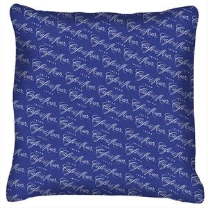 Cafe del Mar Classic White Text Pattern Cushion