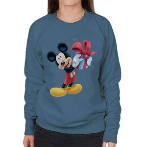 Disney Mickey Mouse Christmas Present Women's Sweatshirt