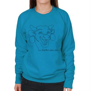 The Laughing Cow Handwritten Close Up Logo Women's Sweatshirt