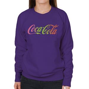 Coca Cola Rainbow Gradient Logo Women's Sweatshirt