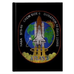 NASA STS 66 Atlantis Mission Badge Distressed Hardback Journal