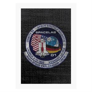 NASA STS 61 A Challenger Mission Badge Distressed A4 Print