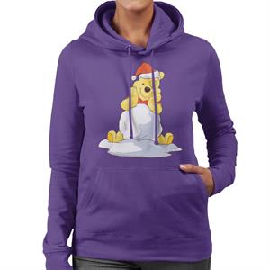 Disney Christmas Winnie The Pooh In The Snow Women's Hooded Sweatshirt