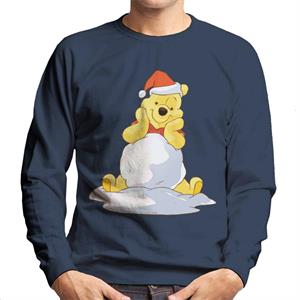 Disney Christmas Winnie The Pooh In The Snow Men's Sweatshirt