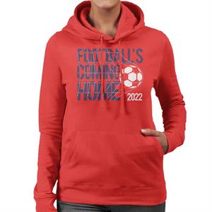 Football's Coming Home Back Of The Net Women's Hooded Sweatshirt