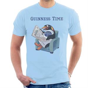 Guinness Penguin Reading Newspaper Men's T-Shirt