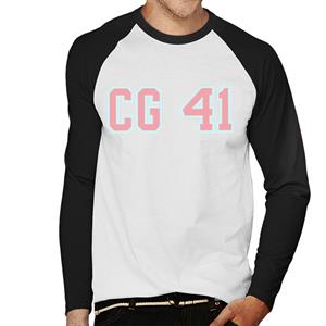 Curious George Pink C G 1941 Men's Baseball Long Sleeved T-Shirt