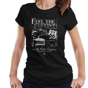 Route 66 Feel The Freedom Americana Women's T-Shirt