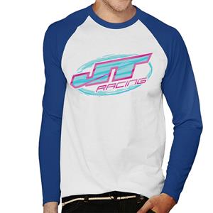 JT Racing Blue And Pink Logo Men's Baseball Long Sleeved T-Shirt