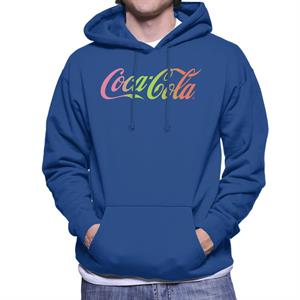 Coca Cola Rainbow Gradient Logo Men's Hooded Sweatshirt