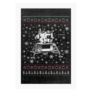 NASA Apollo Lunar Module Christmas Knit Pattern A4 Print