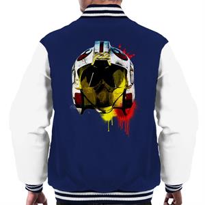 Original Stormtrooper Rebel Pilot Helmet Paint Splatter Men's Varsity Jacket