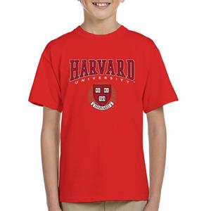 Harvard University Red Veritas Crest Kid's T-Shirt