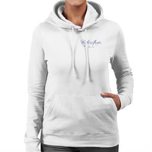 Cafe del Mar Classic Blue Logo Pocket Print Women's Hooded Sweatshirt