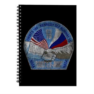 NASA STS 79 Atlantis Mission Badge Distressed Spiral Notebook