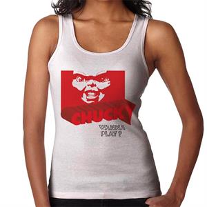 Chucky 3D Logo Wanna Play Women's Vest