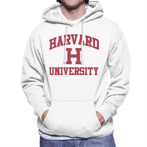 Harvard University Classic Text Logo Men's Hooded Sweatshirt