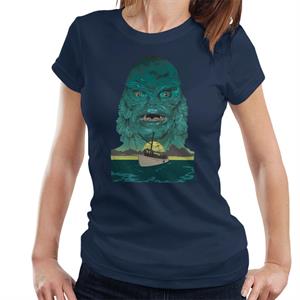 The Creature From The Black Lagoon Demon Head Boat Women's T-Shirt