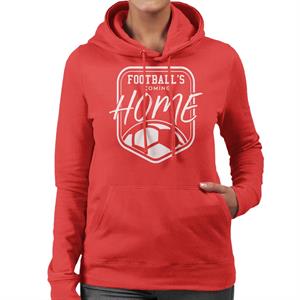 Football's Coming Home White Badge Women's Hooded Sweatshirt