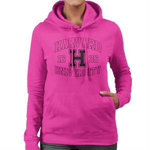 Harvard University Sports Text Logo 1636 Women's Hooded Sweatshirt