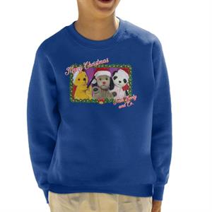 Sooty Christmas Merry Xmas From Sooty And Co Kid's Sweatshirt