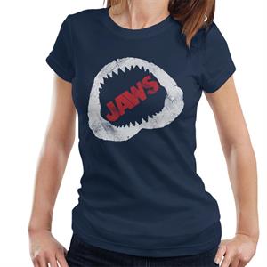 Jaws Bite Red Text Women's T-Shirt