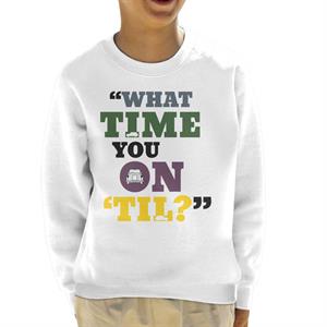 London Taxi Company What Time You On Til Text Kid's Sweatshirt