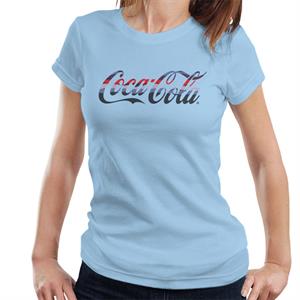 Coca Cola Horizon Stripe Logo Women's T-Shirt