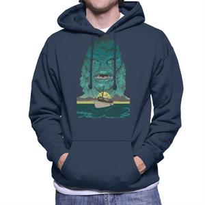 The Creature From The Black Lagoon Demon Head Boat Men's Hooded Sweatshirt